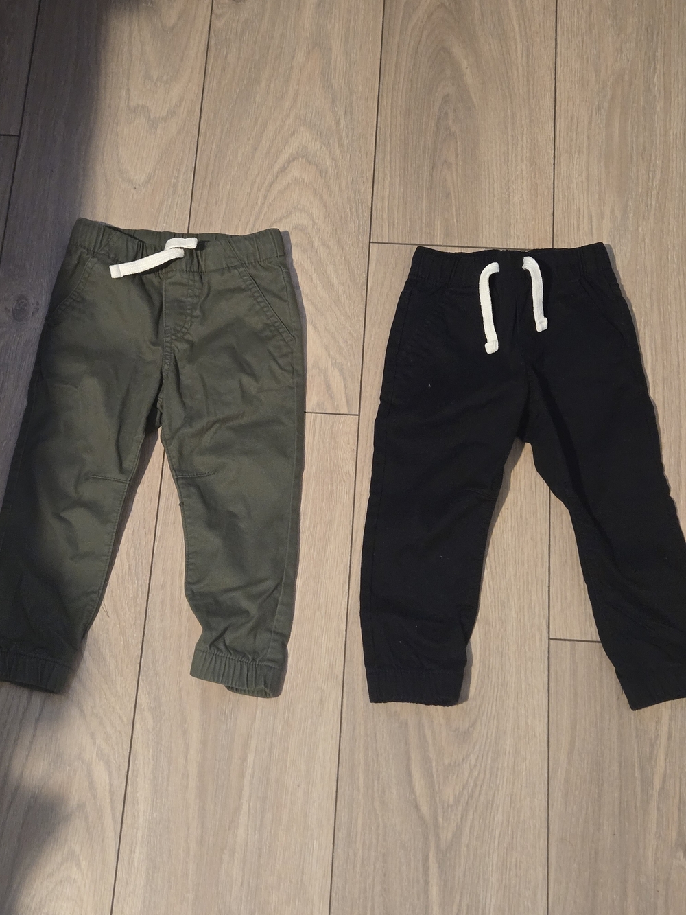 Cat & Jack Olive Green and Black Kids Jogger Pants